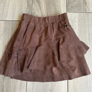 Janie and Jack Chocolate Asymmetrical Skirt